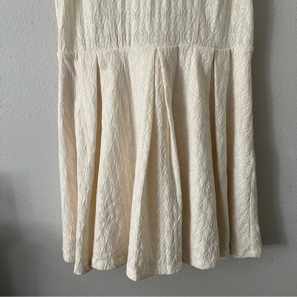 Jessica Simpson Jacquard Skater dress sleeveless Matelasse Antique White Small - Picture 6 of 13